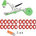 Plant Bundler, Plant Vine Bundler Tool with 10,000 Nails and 20 Rolls of Tape Plant Tape Gun for Grapes, Raspberries, Cucumbers, Tomatoes and Vines Vegetable Bundling Tool, Nail Tape Bundler