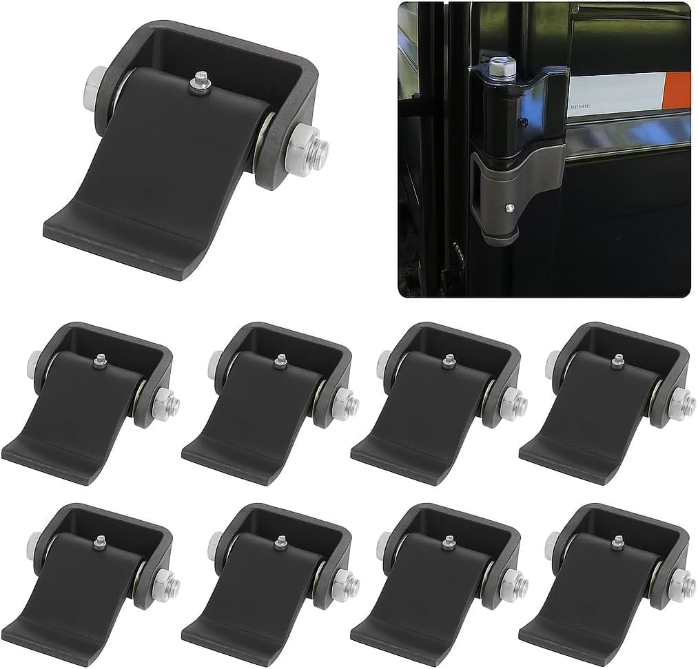 Steel Dump Trailer Hinges for Door Gate Body Hinge-4 Packs Strap Style Short Leaf-Heavy Duty Weld On Greaseable Dump Trailer Door Gate Hinges