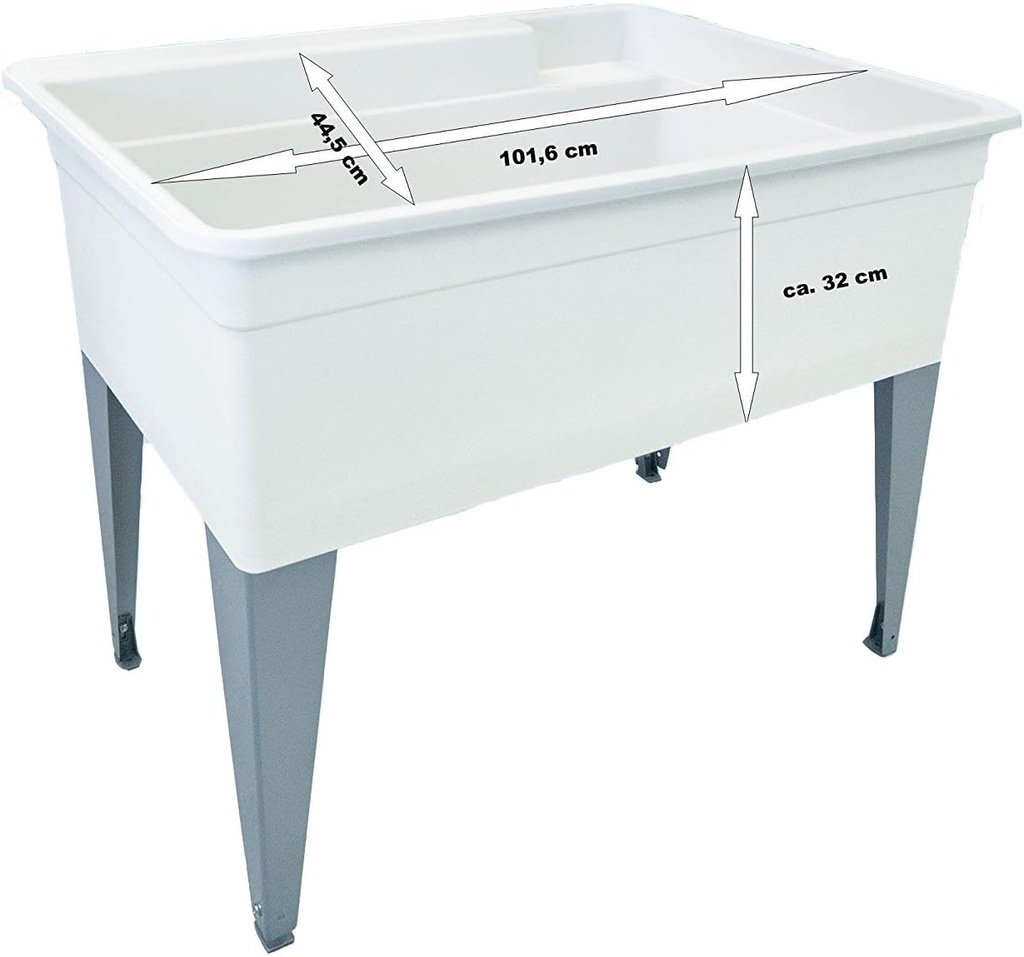 Mustee 28CF Big Tub Utilatub Combo Utility Tub, 24" x 40", White