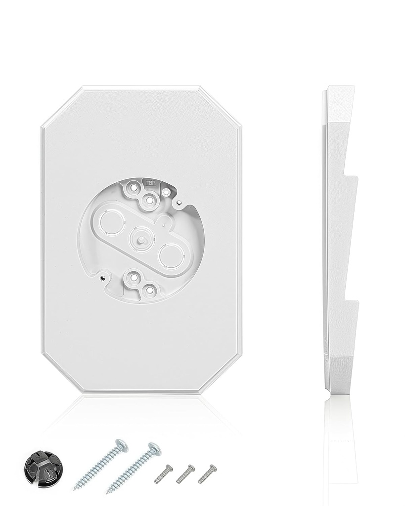 Siding Light Mounting Block, 8141DBL Vinyl Siding Mounting Block with Built-in Electrical Box, Outdoor Mounting Plate kit for 1/2 inch Double, White, 1 Pack