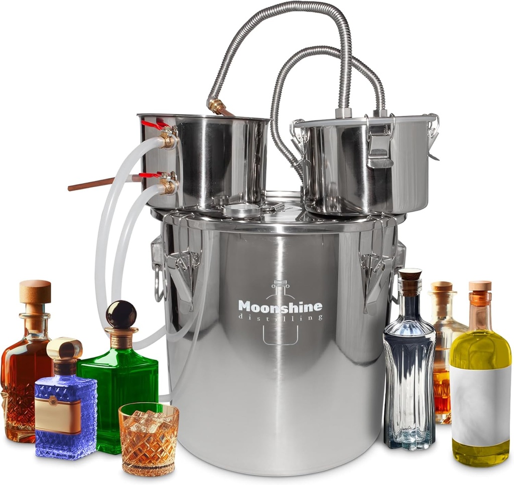 ALDKitchen Water Alcohol Distiller | Moonshine Still | Stainless Steel (2.5 Gal)
