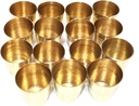 Handmade Pure Brass Drink-Ware Set of 16 Glass Home Hotel Use Decor Gift Size 2 Inch Approx Small