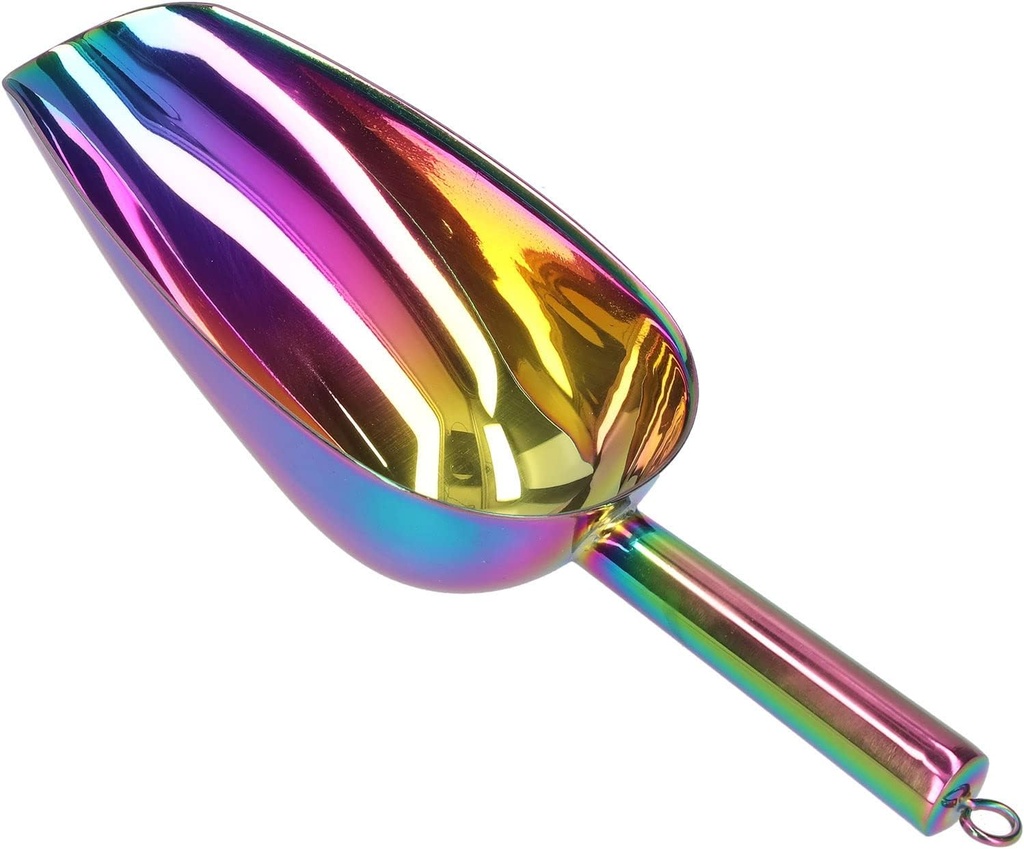 Stainless Steel Ice Scoop, Ice Shovel Flour Scoop Kitchen Gadgets Accessories for Bar Party Wedding (Colored)