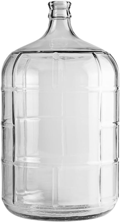 FastRack 3 Gallon Glass Carboy | Clear Fermenter for Wine & Beer | Italian Glass Carboy for Home Brewing, Fermentation Jar & Storage | Durable Wine Carboy & Fermenting Jug | #7 Stopper NOT INCLUDED
