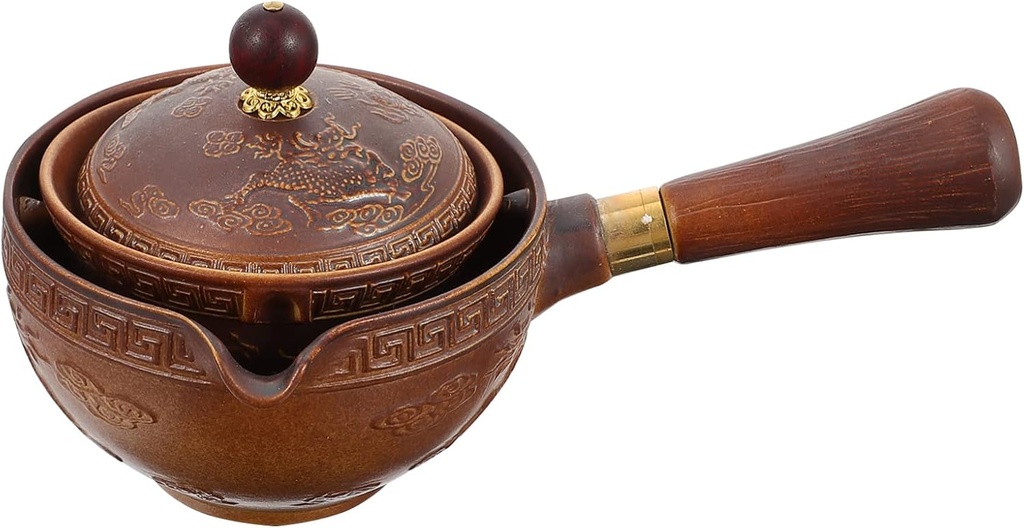 DECHOUS Ceramic Single Pot Electric Kettle Hot Water Pot Tea Kettle Magical Teapot Tea Filter Container Boiling Container Heating Household