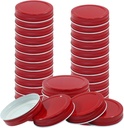 Waziaqoc 30 Pack Mason Jar Lids Regular Mouth, Leak Proof Secure Mason Storage Solid Caps Jars Lids, 2.75 inch/70mm, Red