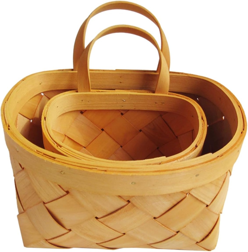 2pcs Boho Home Decor Wall Hanging Basket Kitchen Organizer Woven Storage Baskets for Flowers Fruit Garlic Onions
