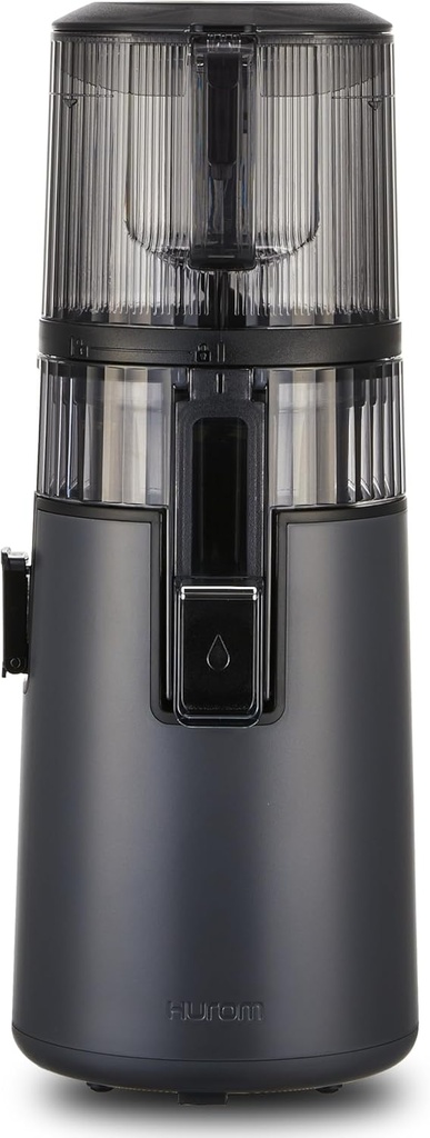 Hurom H70 Cold Press Juicer Machine, Easy to Clean Masticating Slow Juicer, Ideal Balance of Size and Function, Compact, Strainer Free, Self Feeding, Hands Free, with Wide Mouth Hopper (Black)