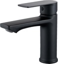 BELZ Matte Black Single Handle Bathroom Sink Faucet, Deck Mounted Modern One Hole Bath Sink Vanity Faucets