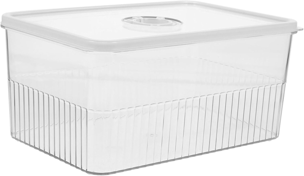 Airtight Bread Box with Recording Dial for Kitchen Organization Versatile Storage Container for Bread Fruits and Vegetables and Design Refrigerator Organizer