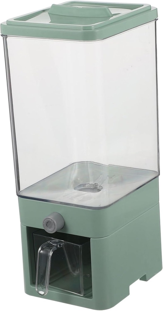 Alipis Rice Holder Dispenser Large Rice Storage Bin Dry Grain Dispenser Food Easy Push Button Release