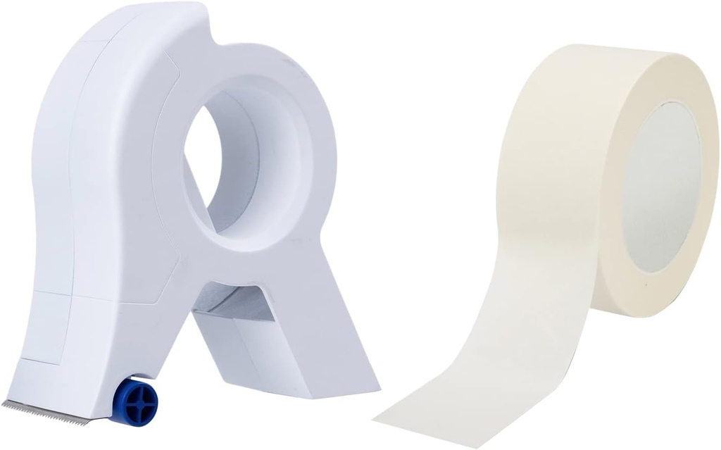 White Tape Applicator, Tape Reload Easy Seam Tape Sticker Machine Sewing Tool for Trim baseboards Door Frames (2)