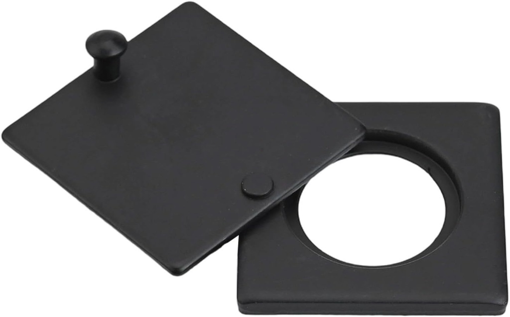 Square Peephole Cover Door Viewer Security Cap Kit with Tape Installation Zinc Alloy Privacy Cover for Entry Doors Bathroom Windows Patio Sliding Doors Rotatable Design Brushed Black(Black)