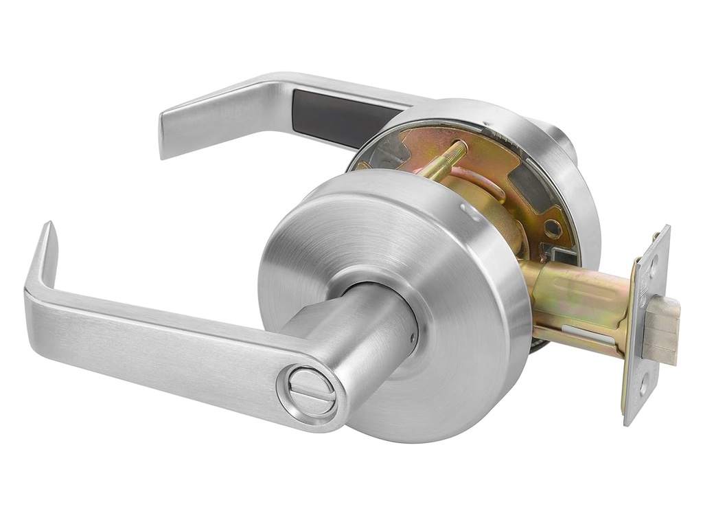 Yale AU4602LN x 626 Cylindrical Lockset, Grade 2, Privacy Function, 2 3/4" Backset, 626 Satin Chrome Finish