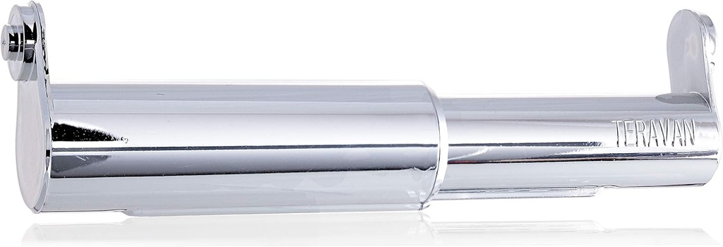 Teravan Standard Toilet Paper Holder Extender for Extra-Large Rolls – Perfect for Double, Triple Rolls in Regular or Ceramic Bathroom Wall Holders, Silver, 1 Unit