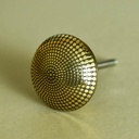 Floral Round Brass Drawer Knobs - Set of 6 Elegant Furniture and Cabinet Pull Handles in Solid Brass Metal | Modern Kitchen Cabinet Hardware Wardrobe Dresser Cupboard Knobs (Design 4)