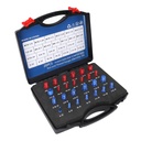 Nut Bolt Thread Gauge, 26 Piece Nut Bolt Thread Checker Set Metric and Inch Sizes Practical Tool Stored in Case for, Nut & Bolt Assortment Sets