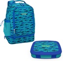 Bentgo 2-in-1 Backpack & Insulated Lunch Bag Set With Kids Prints Lunch Box (Shark)