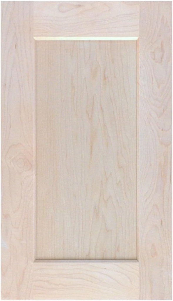 Unfinished Maple Shaker Cabinet Door Front Replacement - 14.5W x 29H | Ready to Paint or Stain | Solid Wood | Cabinet Door Replacement