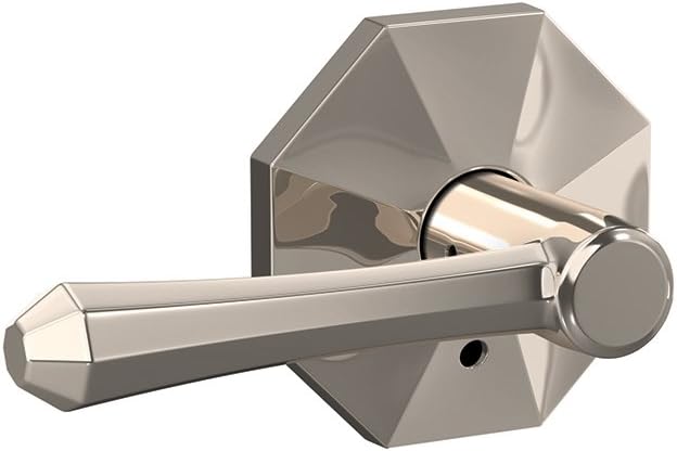 Schlage Custom FC172 DMP 618 RWD Dempsey Non-Turning Lever with Rosewood Trim, Polished Nickel