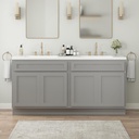 Vanity Art 72 Inch Bathroom Base Cabinet Only, Double Sink Top (Not Include Sink) with Door & Soft Close Hinge, Unassembled Floor Cabinet, Grey, 2ea 36 Inch Combo