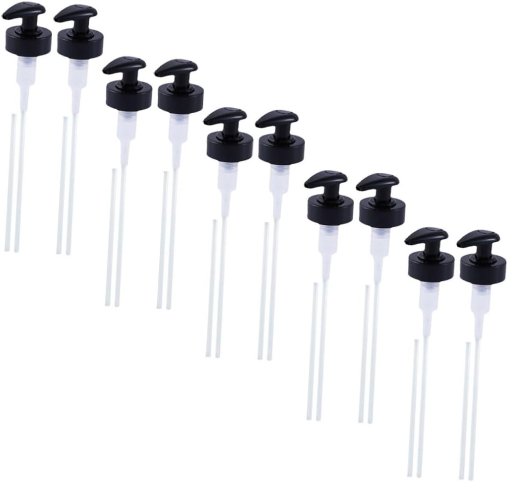 10sets Sauce Pump Nozzle for Oyster Sauce Bottle Plastic Replacements Squeeze Bottles Easy Install Condiment Dispenser