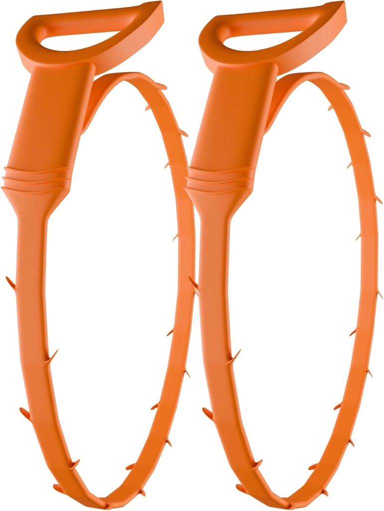 Drain Snake - Multi-Tooth Drain Clog Remover for Bathroom & Kitchen - Flexible Barbed Drain Cleaner Tool for Hair & Debris - Easy to Use Plumbing Snake Drain Auger, Bathtubs (Pack of 2)