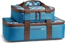 Rachael Ray Lugger Duo, Insulated Casserole Carrier for Hot or Cold Food, Thermal Lasanga Lugger Tote for Pockluck, Parties, Picnic, and Cookouts, Fits 9" x 13" Baking Dish, Blue Plaid