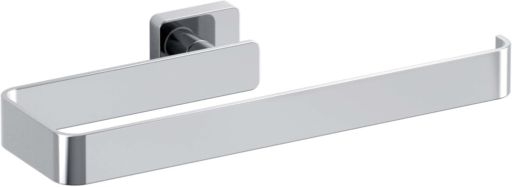 KIBI Blaze 10-Inch Bathroom Towel Bar – Solid Brass, Wall Mounted Hand Towel Holder, Sleek Modern Design, Rust-Resistant, Perfect for Bathroom, Vanity & Kitchen Sink Area (Chrome) (KBA16)