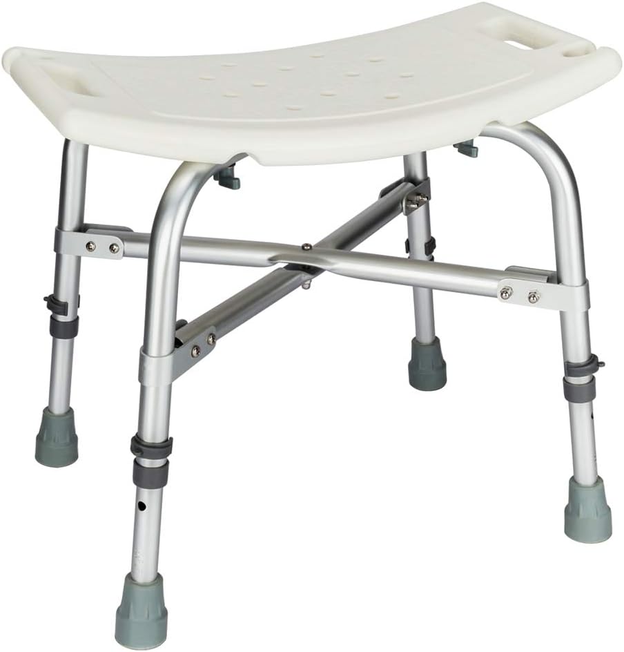 Shower Stool,Spa Bathtub Shower Lift Chair, Protable Bath Seat, Adjustable Shower Bench,White Bathtub Lift Chair with 1.25mm Cross Brace, 280lbs Weight Capacity