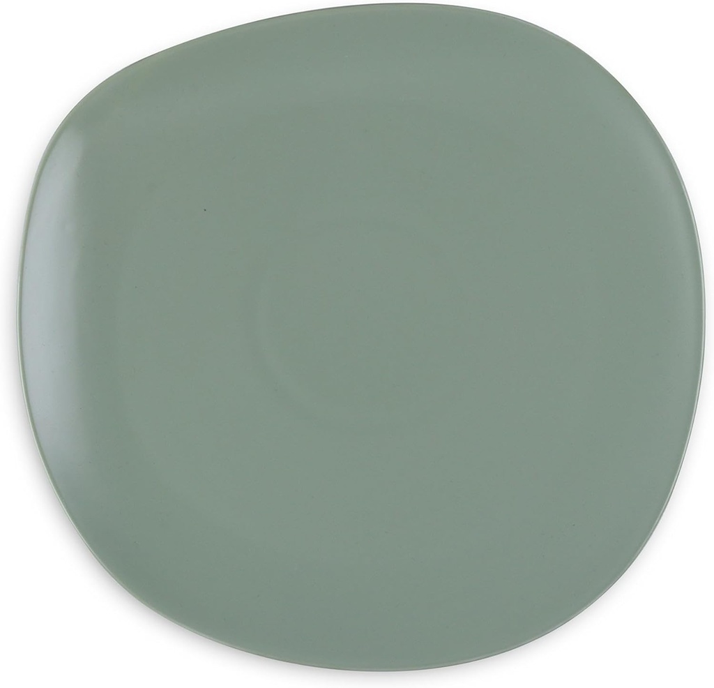 Stone Lain Delilah Dinner Plate 6-Piece Dish Set, Porcelain, Honeydew