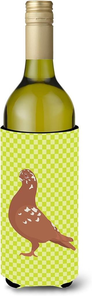 Caroline's Treasures BB7779LITERK African Owl Pigeon Green Wine Bottle Hugger Bottle Cooler Sleeve Hugger Machine Washable Collapsible Insulator Beverage Insulated Holder