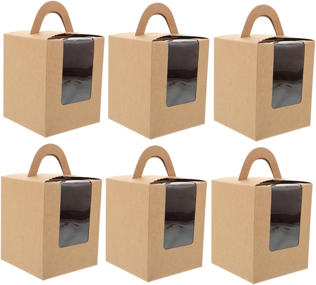 PRETYZOOM 1set Creative Muffin Tarts Storage Boxes Cake Packaging Containers for Cupcakes Lightweight Portable Design for Weddings Birthdays and Anniversaries