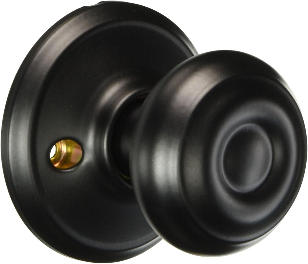 Schlage F94-GEO Georgian Knob Dummy Interior Pack from The F-Series, Matte Black