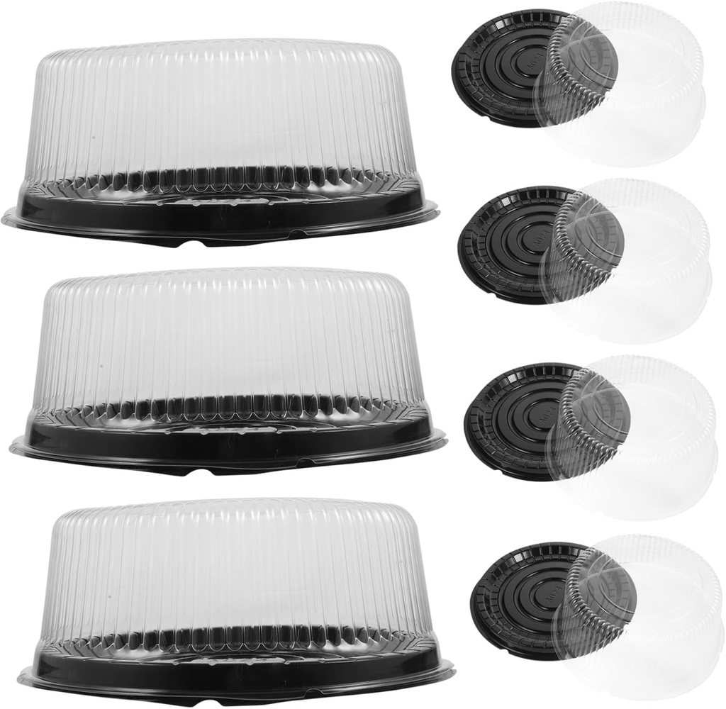 Reusable Plastic Cake Boxes with Lids Round Cake Containers for Festivals