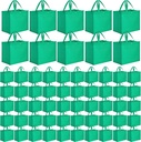 Zhehao 60 Pcs Reusable Grocery Bags Bulk Large Foldable Shopping Tote Bags Non Woven with Handle and Plastic Button