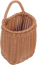 PRETYZOOM Hanging Wicker Wall Basket for Home Decor Imitation Rattan Storage for Kitchen Living Room Garden Stylish Brown Fruit and Vegetable Organizer