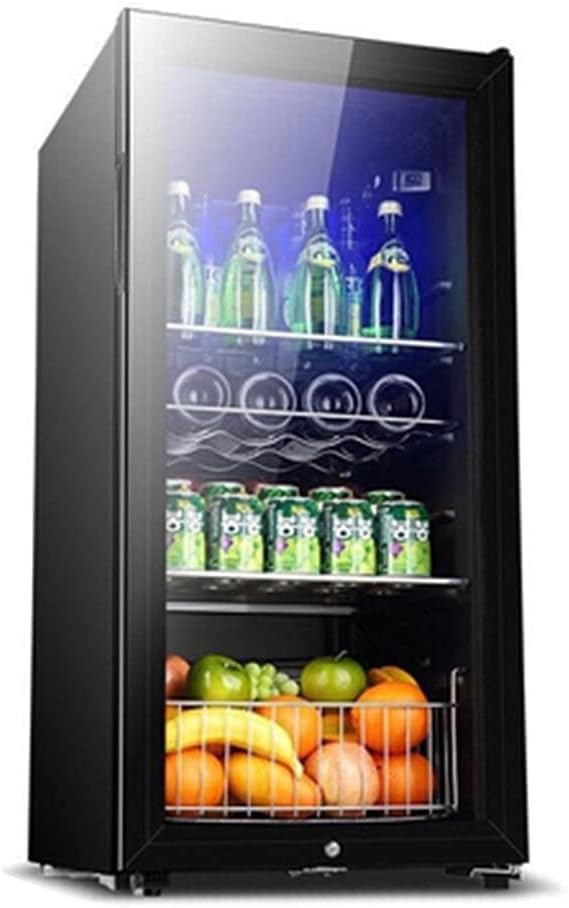 24 Bottle Compressor Wine Cabinet Refrigerator, Large Independent Wine Cellar, with Lock, Temperature Control Refrigerator, Tempered Glass Door