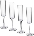 VICASKY 4pcs Unbreakable Cocktail Goblets Clear Wine Glasses for Parties Bars Home Use Lightweight Stemware