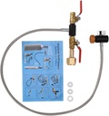G1/2 CO2 Cylinder Refill Adapter with Hose For Filling 36" with Gauge,2 turn on/off valves, to use