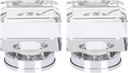 DOITOOL 2pcs Clear Square Crystal Knobs Stylish Crystal Cabinet Handles for Dresser Kitchen Cabinets and Wardrobes Elegant Pulls for Home Furniture Hardware