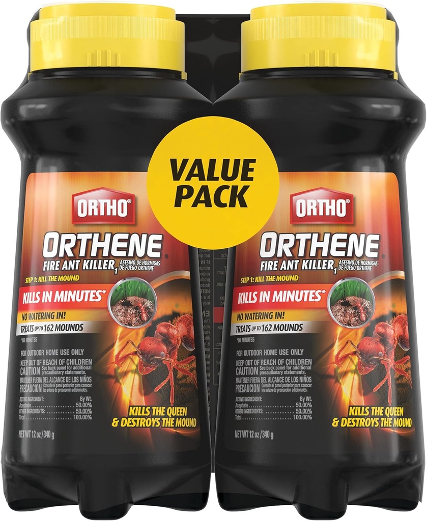 Ortho Orthene Fire Ant Killer1, Kills the Queen and Destroys Mounds, Begins Working in 60 minutes, 12 oz., 2-Pack