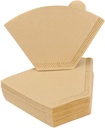 100 Count Cone Coffee Filters Unbleached Cone Filters Disposable Natural Paper Filter Compatible with Pour Over & Drip Coffee Maker (Brown)