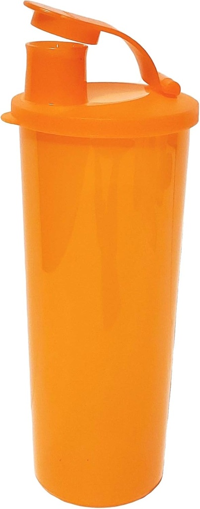 Tupperware 16 Oz Tumbler Orange Flip Top Seal Lid