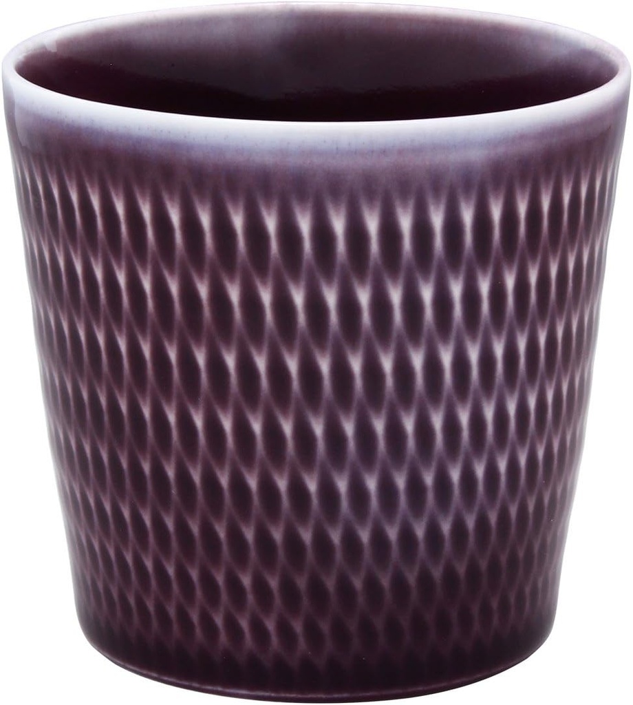 Hasami Ware 35897 Taichi Kiln Pottery Kiriko Rin Cold Sake Cup, Wine Red