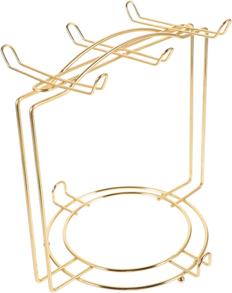 Stainless Steel Cup Rack Holder for 4 Cups 6 Plates Kitchen Counter Shelf Organizer Space-Saving Design for Home Office