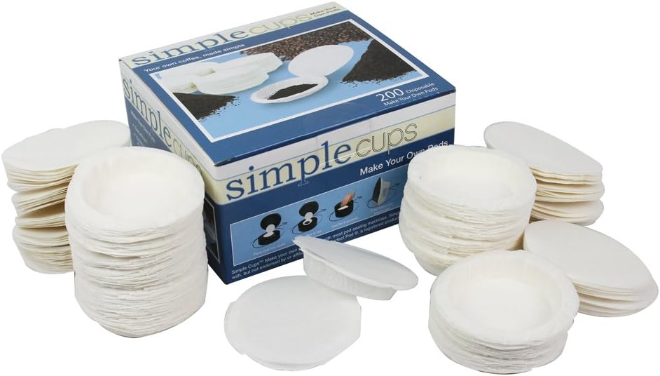 Coffee Pod Replacement Filters for Coffee Pod Brewers 200 Pack, Compatible with Coffee Pods Brewers, Use & Make Your Own - Works with All Brand, Brew Your Coffee the Way You Like It, Gift
