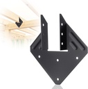 Hurricane Ties for Rafter 24 Pack 16-Gauge Hurricane Straps Brackets Hot Dip Galvanized Powder Coating Hurricane Clips Joist Hangers for 2X Deck Joists (Black, 24 Pack)