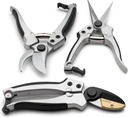 Kings County Tools Hand Gardening and Landscaping Pruner Tool Set | Wet Wood Bypass | Dry Wood Anvil | Flower Cutters | Sharp Japanese Blades | Cast Aluminum Handles | Ergonomic Design for Easy Use