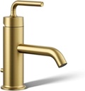 Kohler 14402-4A-2MB Purist® Single-Handle Bathroom Sink Faucet with Straight Lever Handle, 1.2 gpm, Vibrant Brushed Moderne Brass